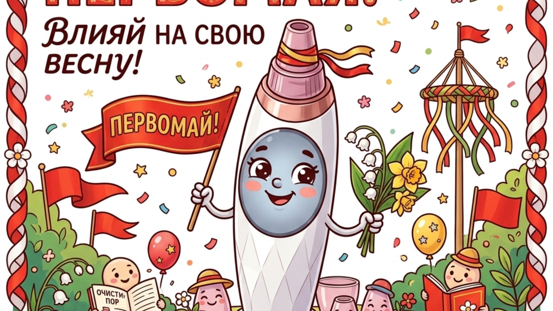 Оживи открытку к первому мая