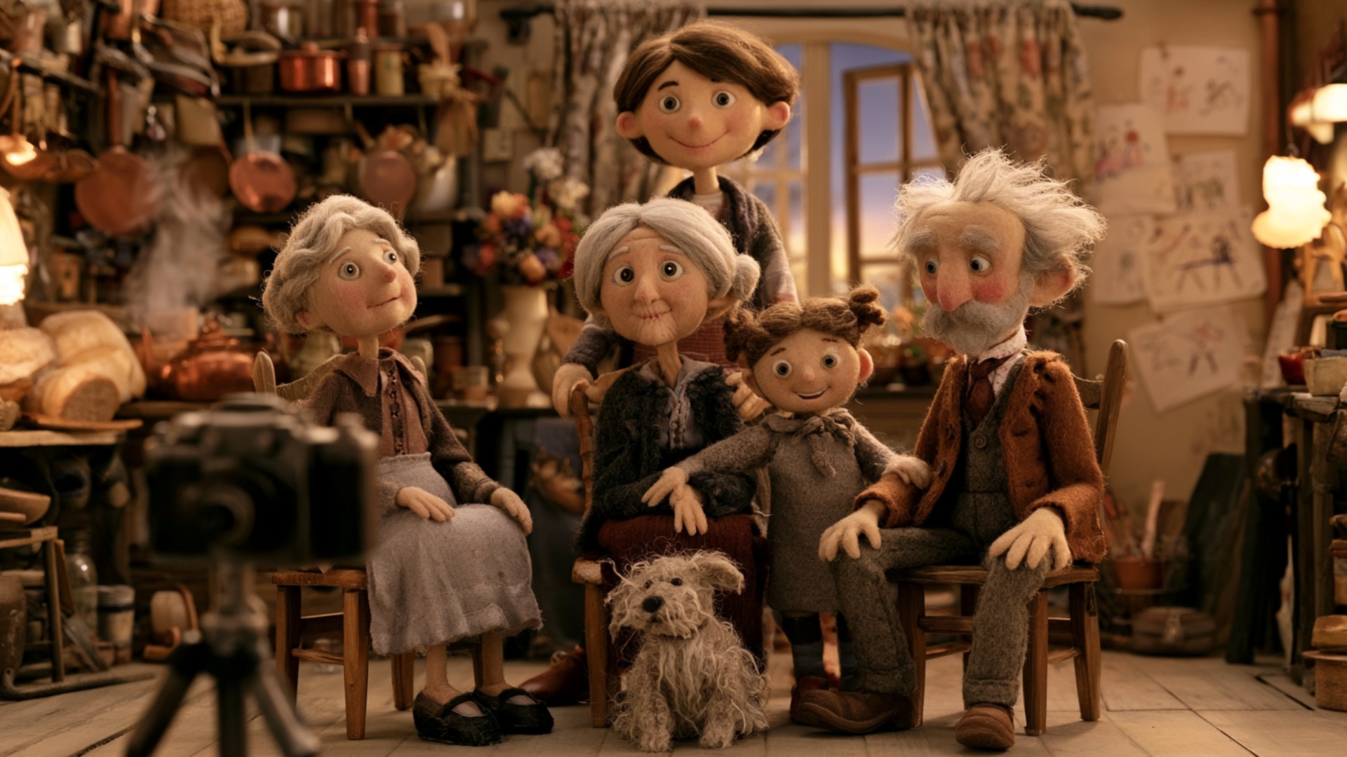 The family comes naturally to life while remaining in the existing arrangement. The little girl i...