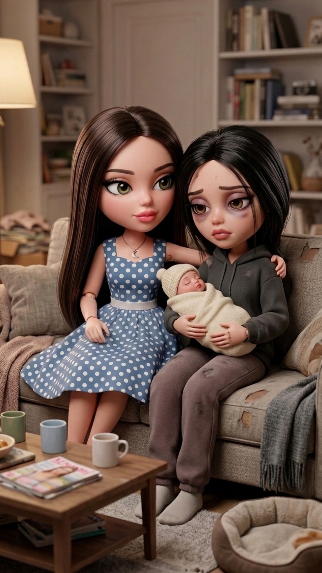 3D Pixar-style animation. Using the provided image as the first frame, keep the characters' appea...
