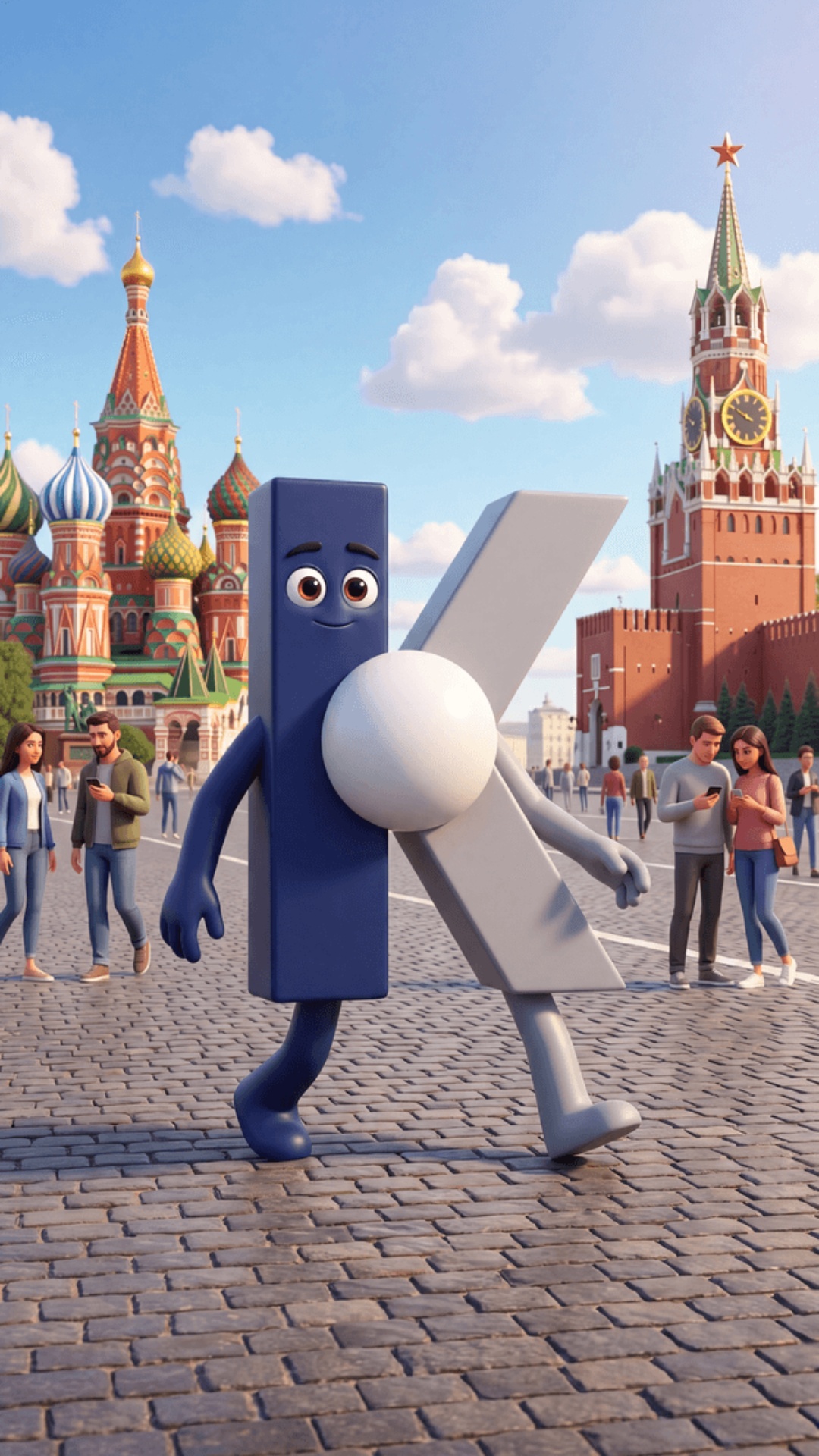 Pixar 3D animation, cinematic realism, vibrant warm colors,
high quality render. Red Square, Mos...