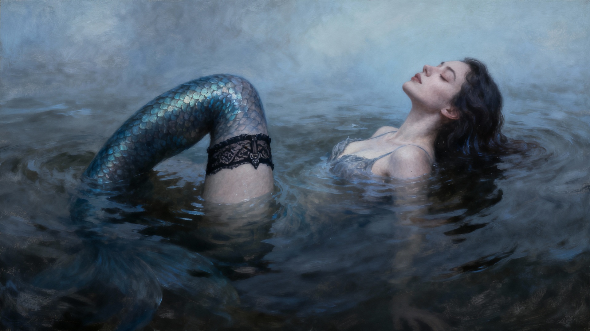 Noyée par les eaux mauvaises / elle imagine être partout dans un rêve vierge / sa torsion de sirè...