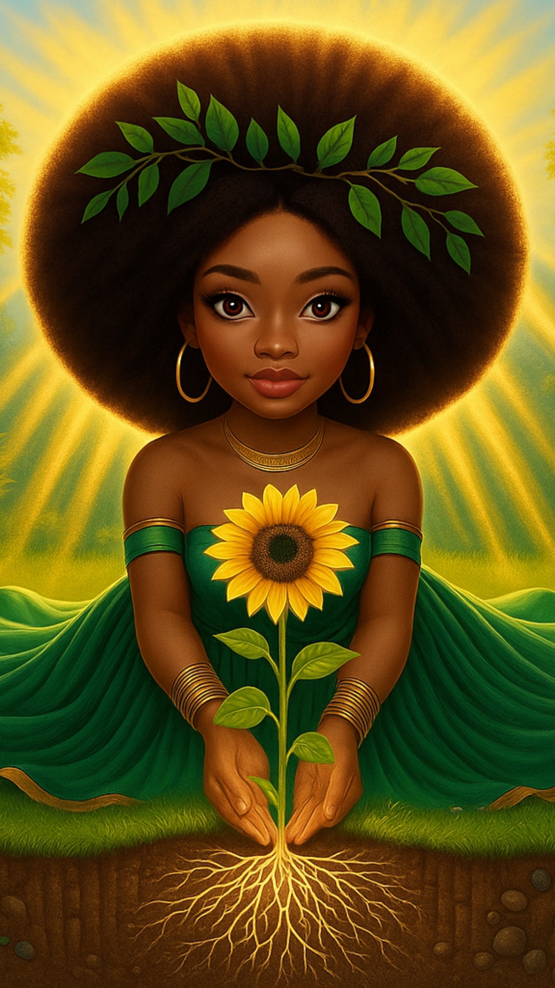 make the plant start from seed then grow to where it is now while her eyes blink