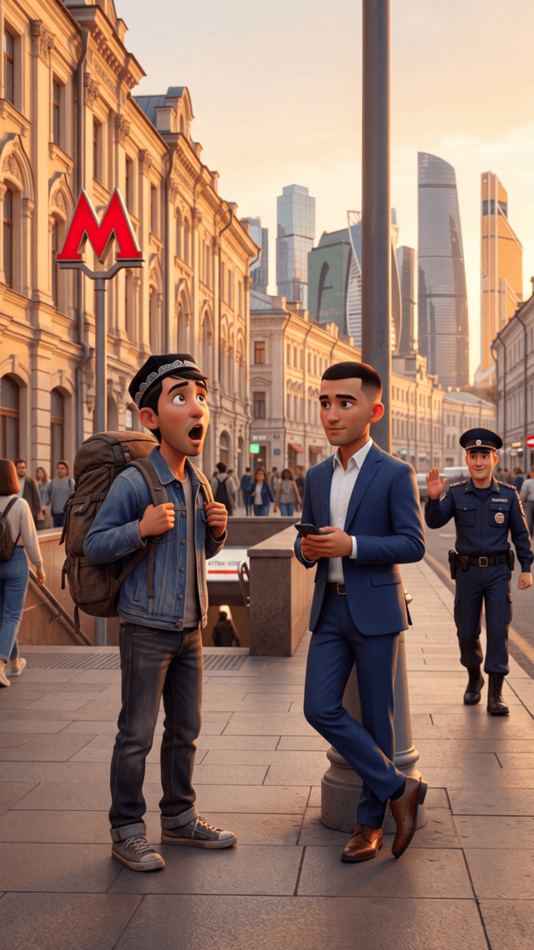 70% Pixar 3D animation 30% cinematic 4K, 9:16.
USE IMAGE 1 AS STYLE, CHARACTER AND LOCATION REFER...